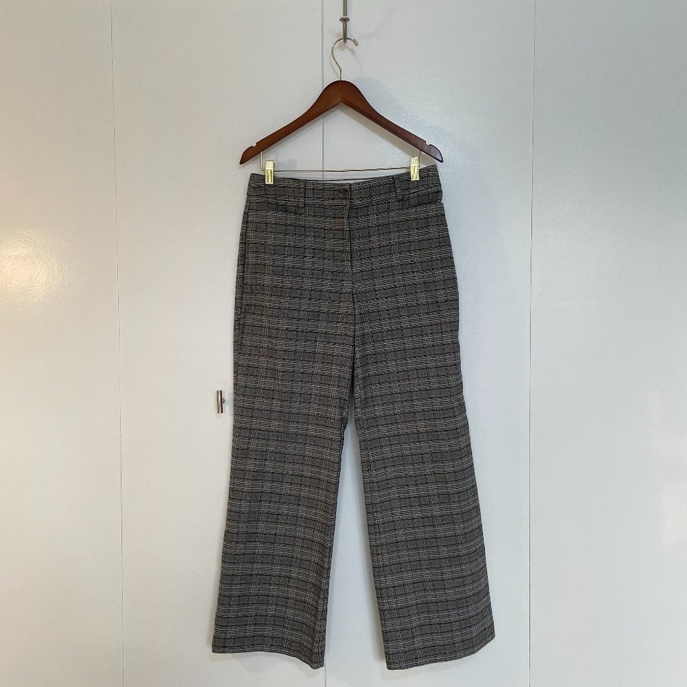 LOFT Wide Leg Plaid Pants - 6